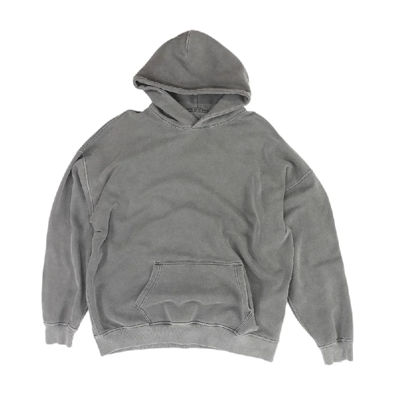 Gray Solid Hoodie Hoodie with Strings Custom Fit Adjustable