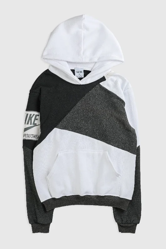 Rework Nike Patchwork Sweatshirt - XS Graphic Hoodie Design Print