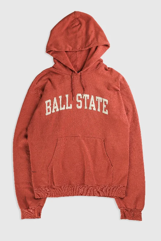 Vintage Ball State Sweatshirt Hoodie with Crew Neck Simple Timeless