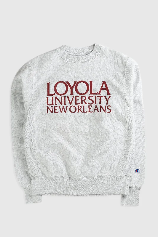 Vintage Loyola University Sweatshirt Hooded Sweatshirt Casual Wear Street Style