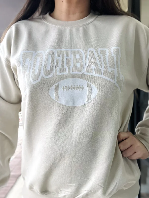 Football Crew Sweatshirt Hoodie with Hood Adjustable Protection