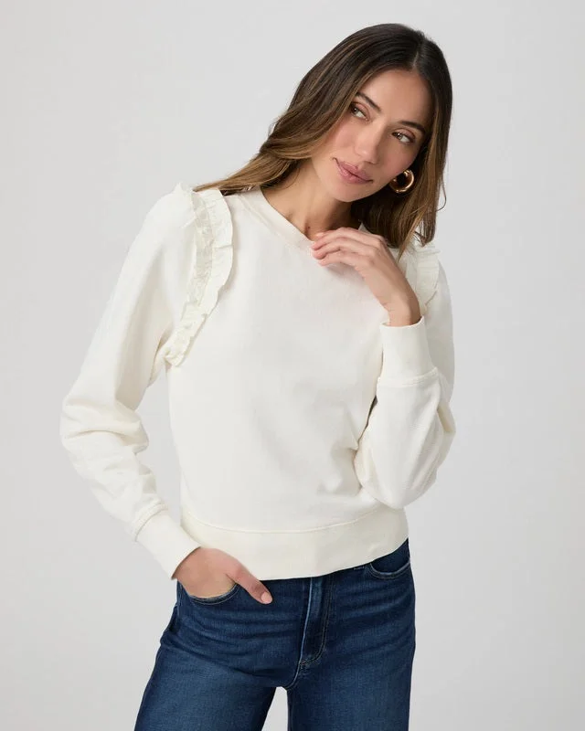 Alfira Sweatshirt Hoodie with Lace Feminine Delicate