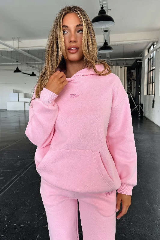 Kaztek Hoodie - Pink Hoodie with Bell Sleeves Flared Feminine