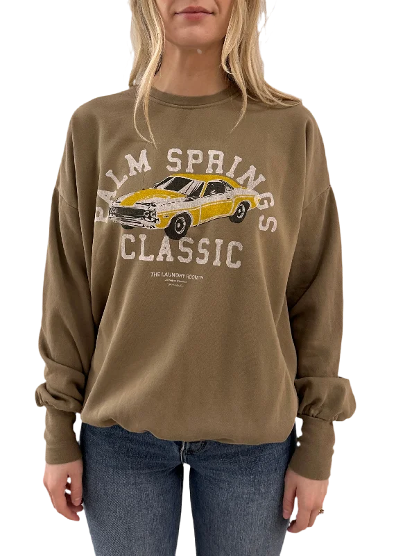 Palm Springs Sweatshirt Hoodie Dress Longline Feminine