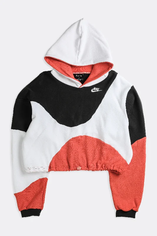 Rework Nike Wave Crop Sweatshirt - L Hoodie Sweatshirt Pullover