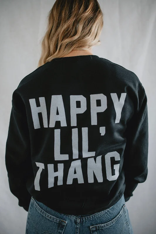 The Happy Lil' Thang Sweatshirt Hoodie with Double Zipper Versatile Adjustable