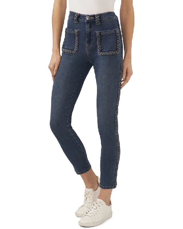 Cece Braid Pocket Detailed Jean Comfortable Ankle Jeans