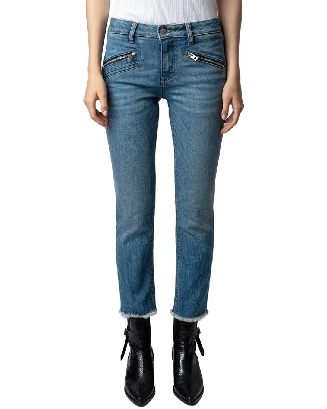 Zadig & Voltaire Jean Stylish Shredded Denim Jeans