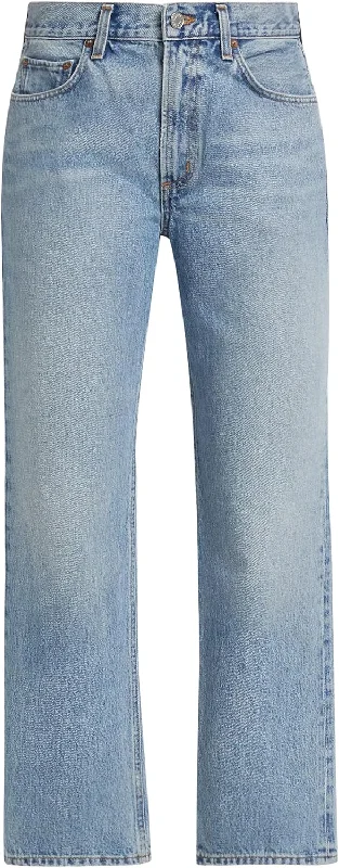 Agolde Women's Valen Mid-Rise Vintage Straight Jeans, Harmonic, 24 Comfortable Stretch Denim Jeans