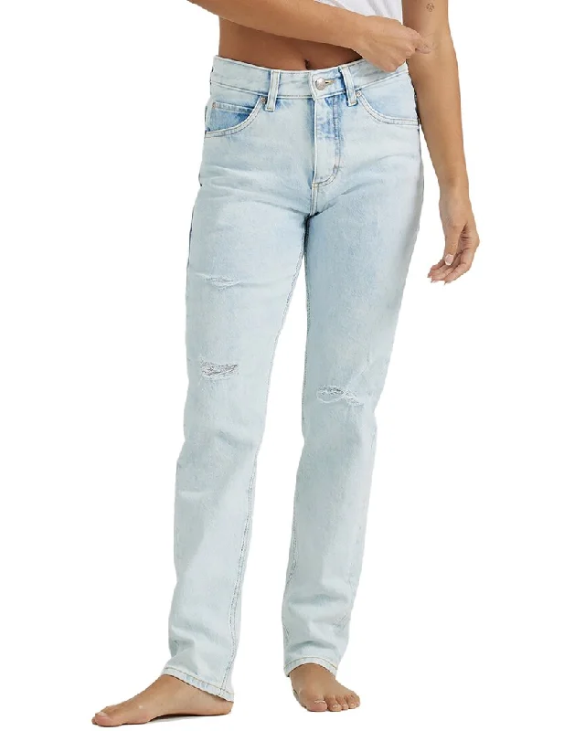 Lee Rider Just A Light Slim Straight Jean Trendy Wide-Leg High-Waist Denim