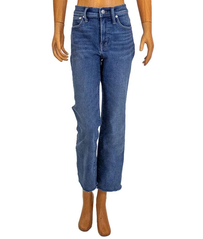 Cali Demi-Boot High-Rise Jeans Chic Rolled Cuff Denim Jeans