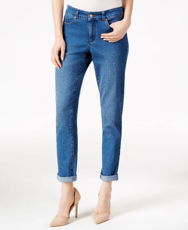 Charter Club Boyfriend Jeans Trendy Paperbag Waist Jeans