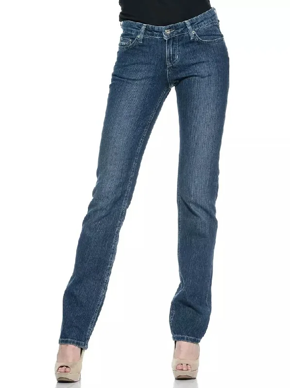 Blue Cotton Women Jeans Stylish Plus Size Denim Jeans