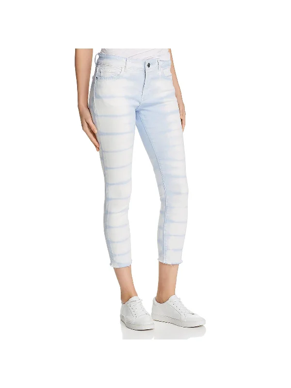 DL1961 Women's Skyway Farrow Cropped High Rise Instasculpt Skinny Jeans NWT Casual Distressed Skinny Jeans