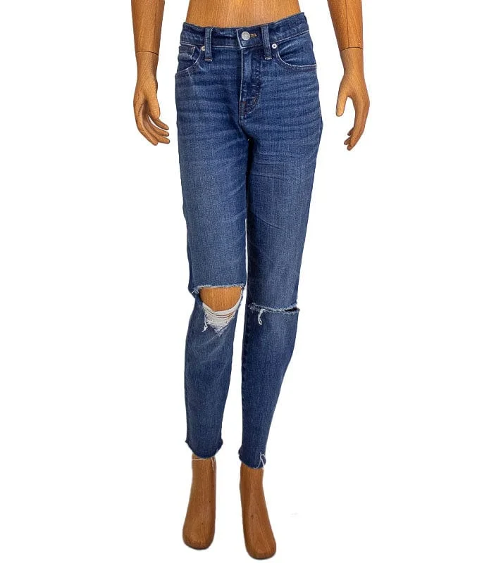 High-Rise Skinny Crop Jeans Trendy Wide-Legged High-Waist Jeans