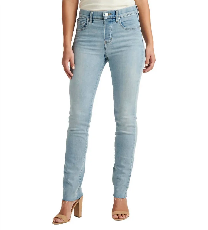 High Rise Valentina Straight Jean In Hollywood Classic Black Denim Jeans