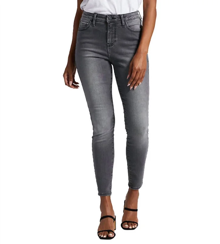 High Rise Viola Skinny Jean In Columbia Grey Chic Dark-Wash Skinny Jeans