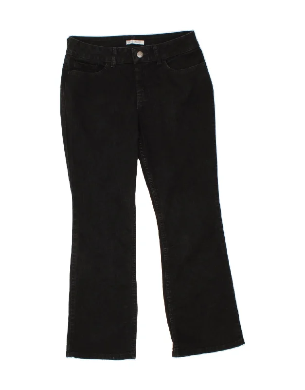 LEE Womens Riders Mid Rise Bootcut Jeans US 10 Large W34 L30 Black Cotton Cozy Relaxed Fit Denim Jeans