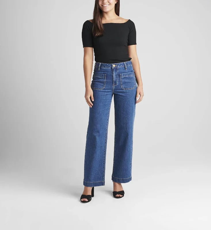 Sophia High Rise Wide Leg Jean In Berkeley Casual Straight-Leg Jeans