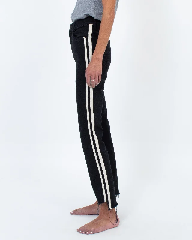 "The Insider Crop Step Fray" With Racer Stripes Jeans Cozy Tencel Blend Denim Jeans