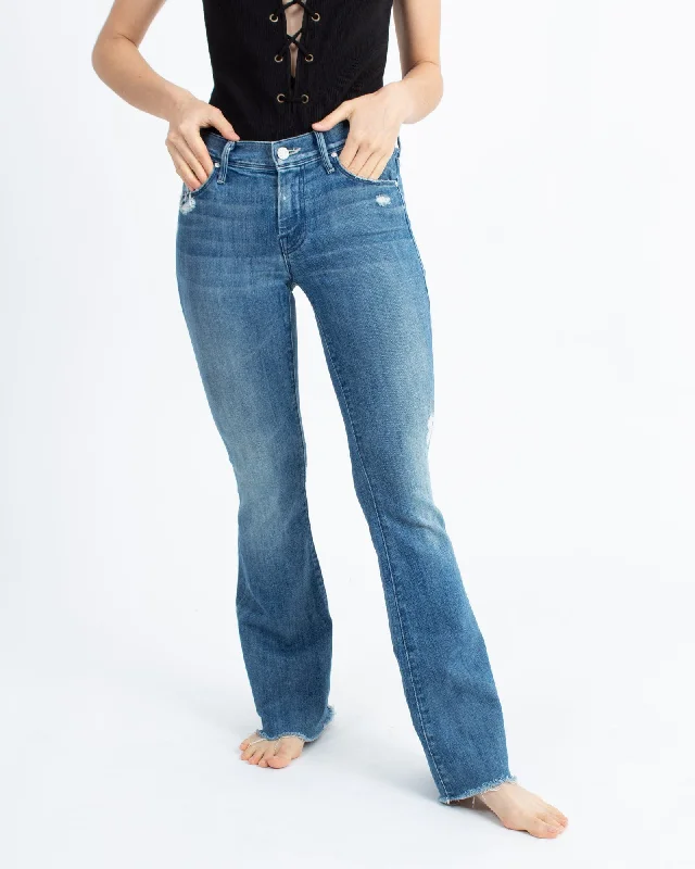 "The Weekender Fray" Flared Jeans Comfortable Stretch Denim Jeans