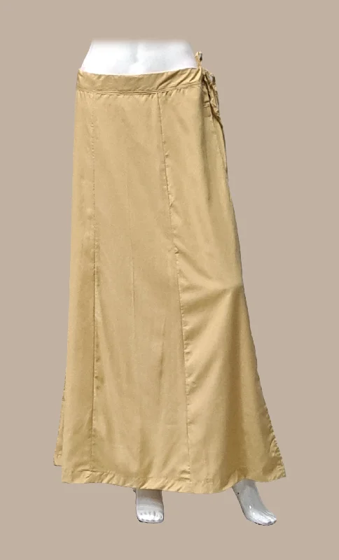 Beige Cotton Under Skirt casual skirt length