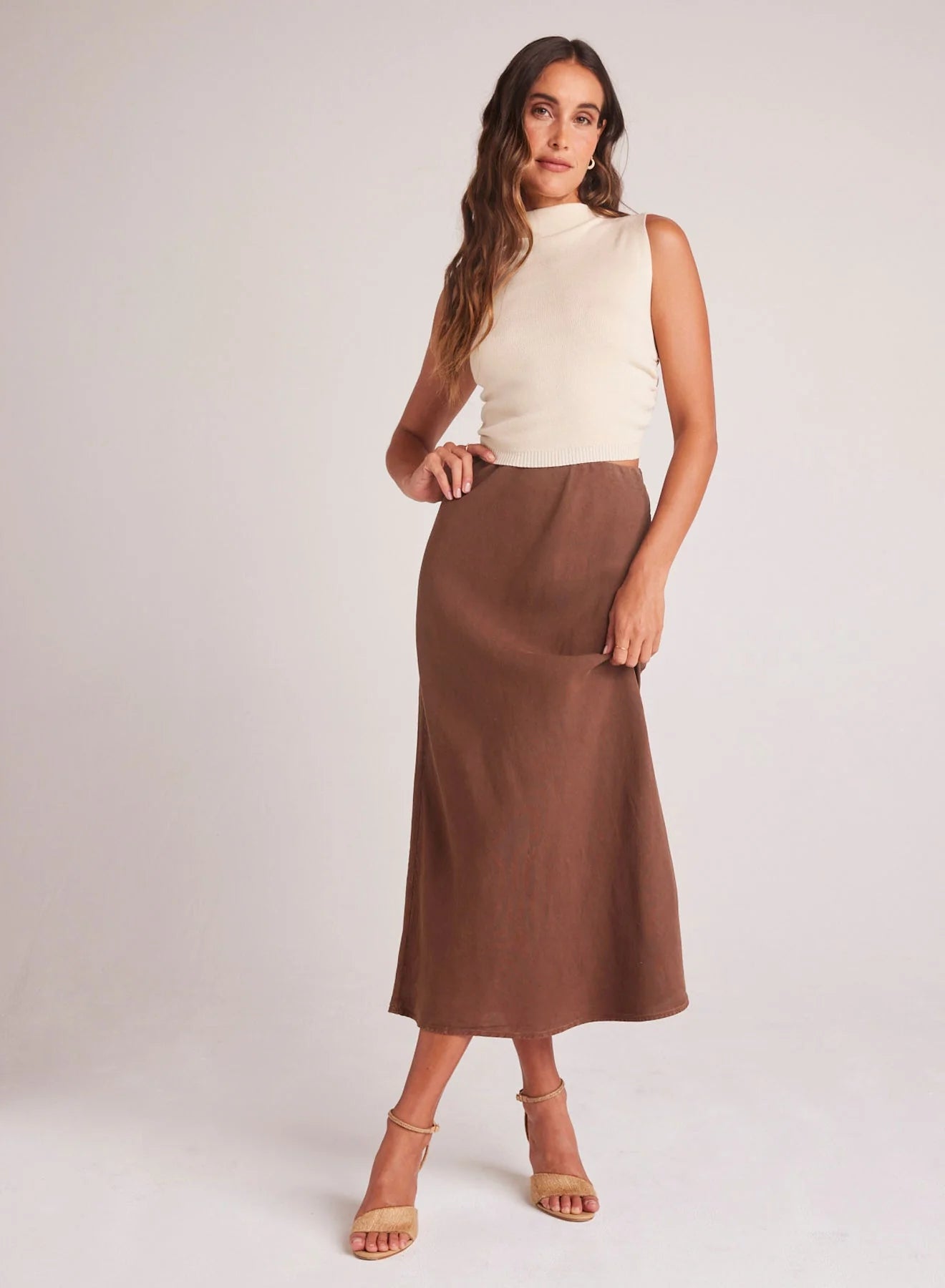 BIAS MIDI SKIRT velvet skirt plush