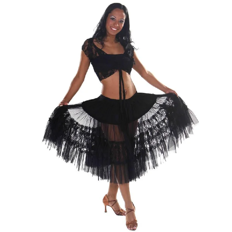 Belly Dance Short Lace Skirt | ANDREA'S LACELET summer skirt style