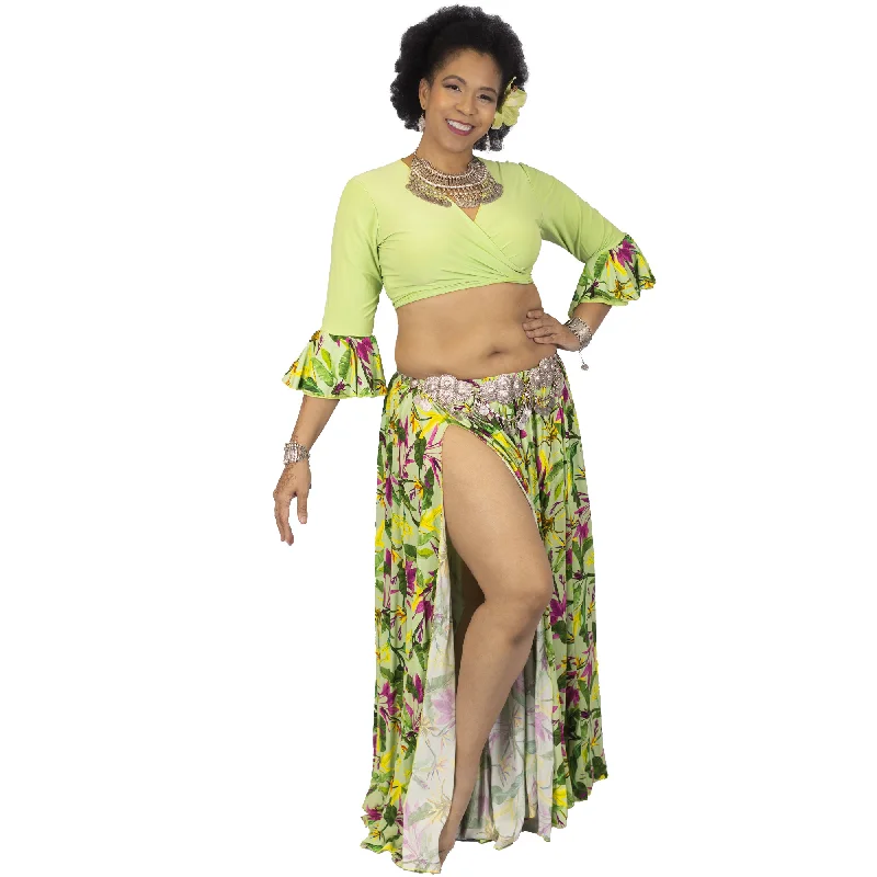 Belly Dance Top, Skirt & Coined Belt| Heidi's Paradise wool skirt breathable