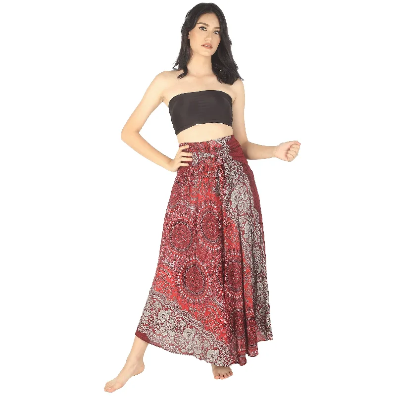 Clock Nut Women's Bohemian Skirt in Red SK0033 020067 06 velvet skirt luxury