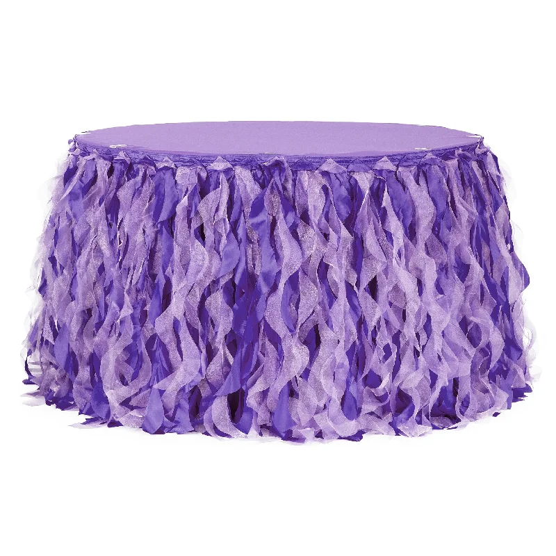 Curly Willow 17ft Table Skirt - Purple lace skirt romantic