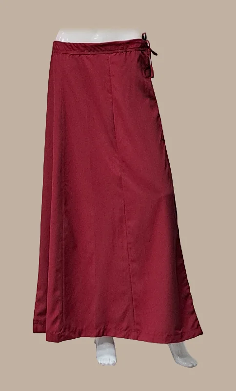 Dark Maroon Cotton Under Skirt leather skirt modern