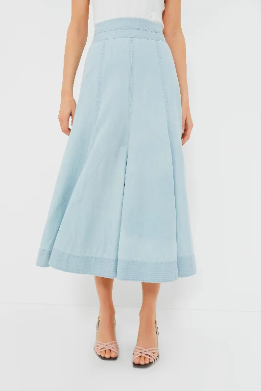 Denim Brynn Skirt tiered skirt playful