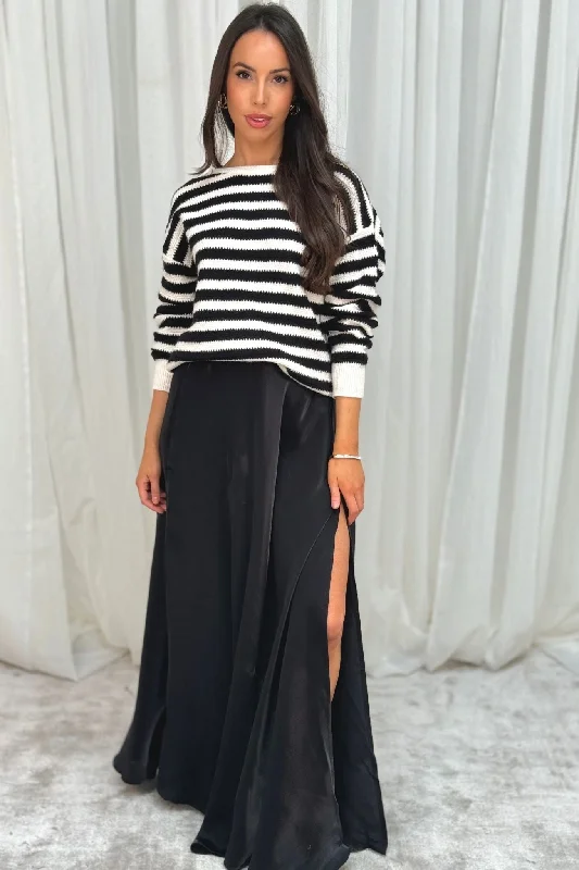 Elsa Maxi Skirt In Black maxi skirt elegant