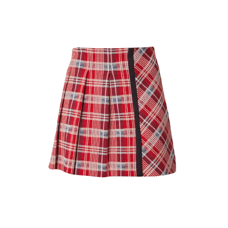 Gravellona Skirt - Multicolor/Red spandex blend skirt