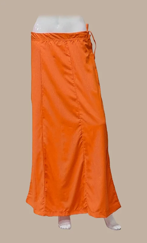 Orange Cotton Under Skirt cashmere skirt plush