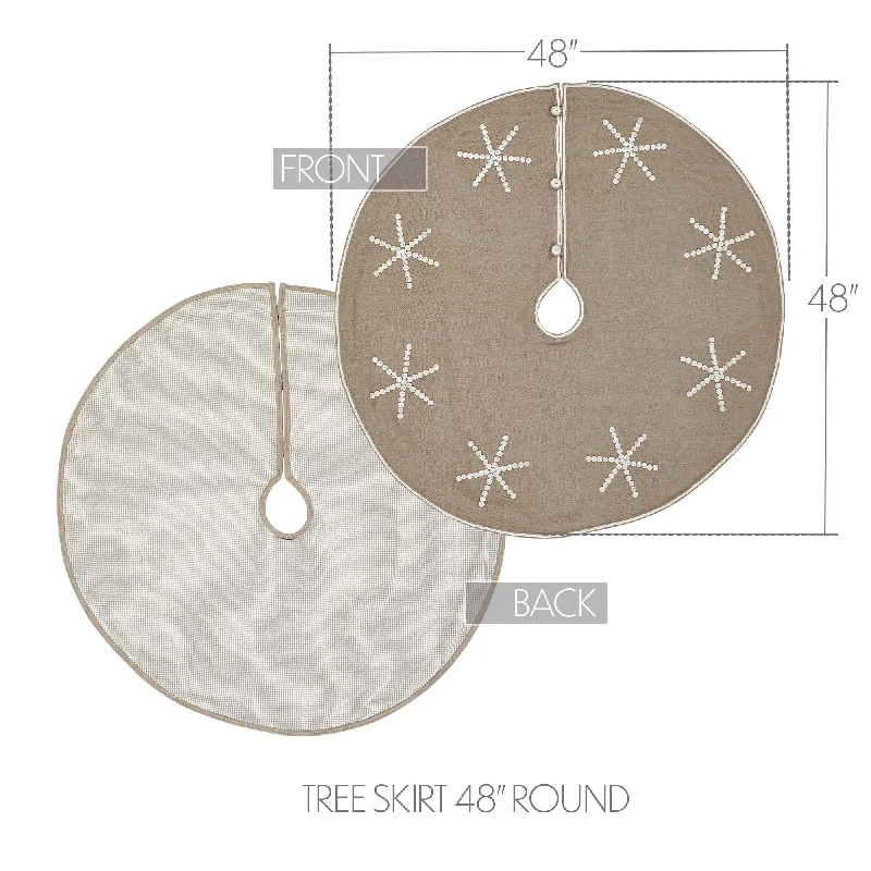 Pearlescent Tree Skirt 48 linen skirt light