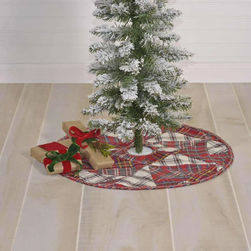 Peyton Mini Christmas Tree Skirt 21 VHC Brands button skirt front