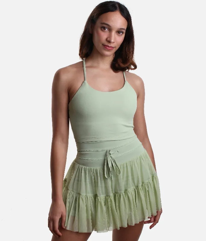 PIROUETTE SKORT in Pistachio – Bold, Breezy & Perfect for Movement chiffon skirt airy