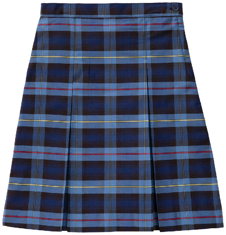 Plaid 41 Kick Pleat Skirt cotton skirt soft