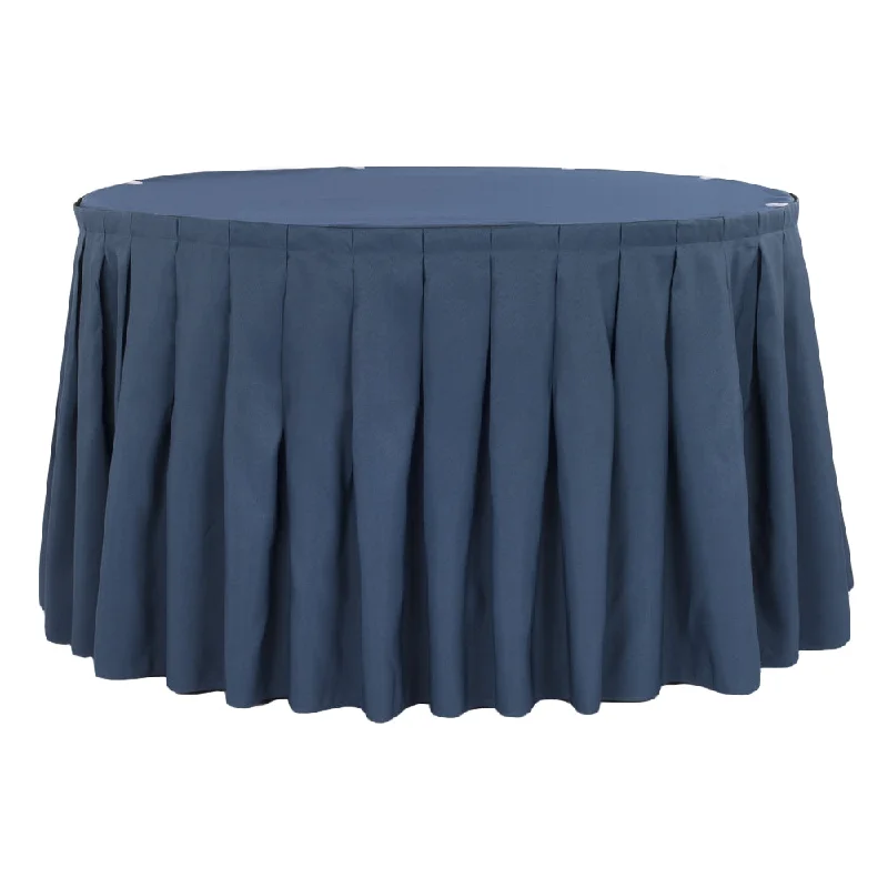 Polyester 14ft Table Skirt - Navy Blue cashmere skirt soft