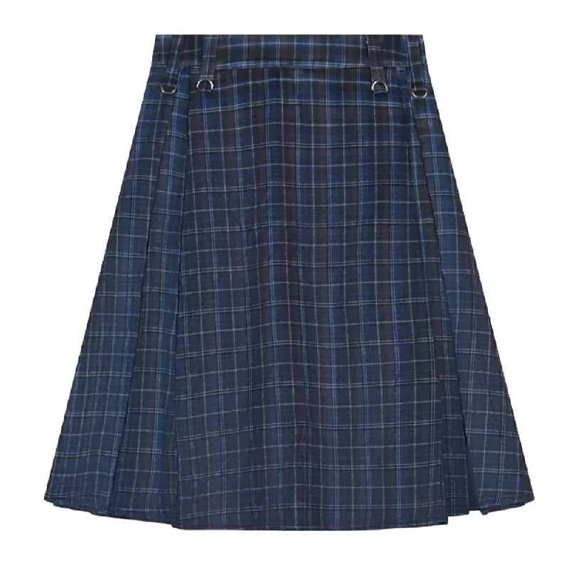 Preppy Style Checkered Kilt Skirt cashmere skirt soft