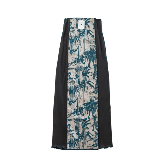 River long skirt / Black 【reversible】 wool skirt thick