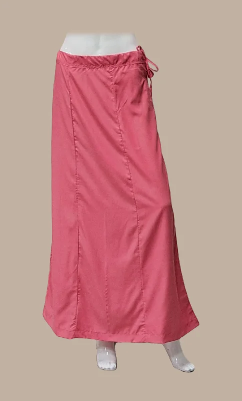 Rose Pink Cotton Under Skirt linen skirt light