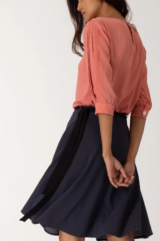 Skye Belted A line Skirt cashmere skirt plush